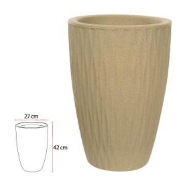 Imagem de Vaso Infinity Conico Areia 42cm - FLORESCER DECOR