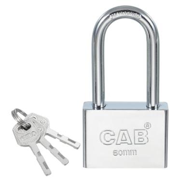 Imagem de PATIKIL Cadeado com chave 58 mm (2-1/10.2 cm), fechaduras diferentes com chave de aço inoxidável, cadeados longos com chaves para portas internas e externas, prata