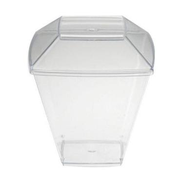 Imagem de Copo Para Mousse Sobremesa Acrilico Com Tampa Pic 151 50 Un - Plastila