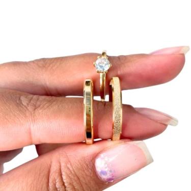 Imagem de Par de Alianças Chanfrada 3mm 3 gramas Ouro 18k - Sheju Joias