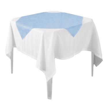 Imagem de Toalha De Mesa Liso Azul Claro Tnt 70cm X 70cm - 10 Unidades