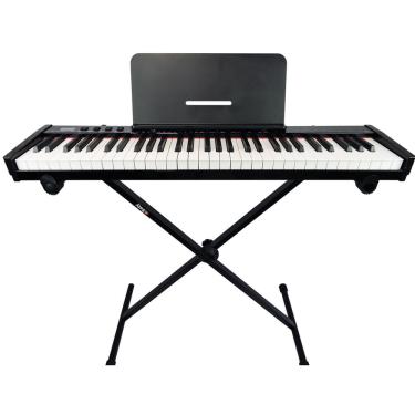 Imagem de Piano Eletrônico 61 Teclas Arranjador Konix - PH61-S midi e Bateria Recarregável + Suporte Pedestal