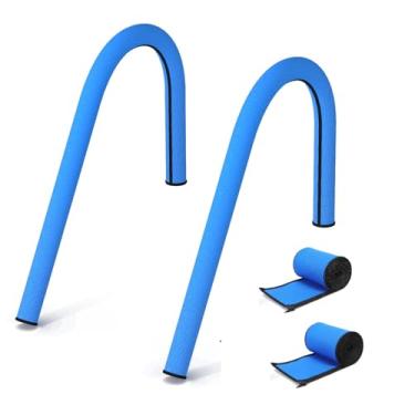 Imagem de Capas de corrimão de piscina antiderrapante para corrimão de piscina com zíper e alça de piscina para protetor de manga de piscina (1,2 m, 2)