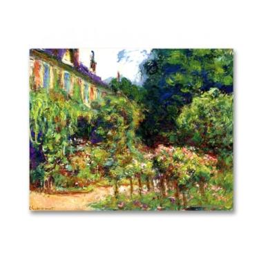 Imagem de "The Artist's House at Giverny" de Claude Monet Reproduções de pintura a óleo Impressão em tela Impressionista Poster Arte de parede em tela para sala de estar 20 x 26 cm sem moldura