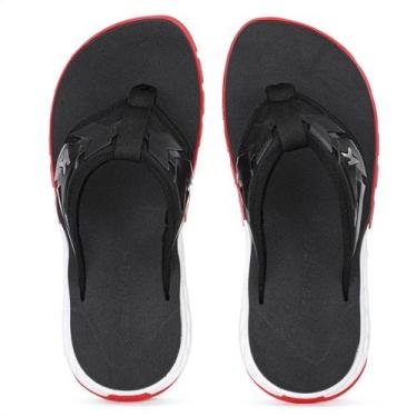 Imagem de Chinelo Kenner Rakka Ultra Force Preto Vermelho e Branco - Masculino, 