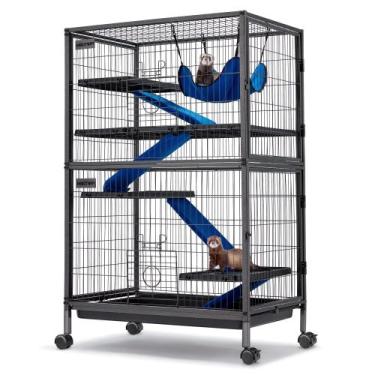 Imagem de Metal Critter Nation Cage HABUTWAY para chinchilas/furões 50" H