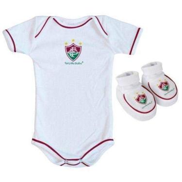 Imagem de Body e Pantufa Fluminense Branco Torcida Baby