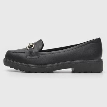 Imagem de Mocassim Modare Feminino Jeans e Preto Ref:7357.106, Preto 2, 36