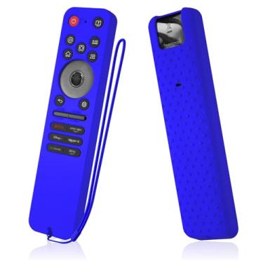 Imagem de AKSHFETH Capa de controle remoto de silicone para LG MR25GA, compatível com Smart TVs LG OLED 2025 C5, B5, G5, série M5, com cordão (azul)