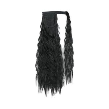 Imagem de Extensões De Cabelo Sintético Longo Ondulado Em Tom Marrom Loiro Com R