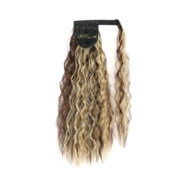 Imagem de Extensões De Cabelo Sintético Longo Ondulado Em Tom Marrom Loiro Com R