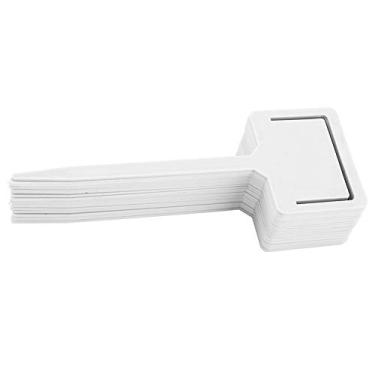 Imagem de Zerodis Nomes de Plantas à Prova D'água de PVC -Sementes de Jardim de Vida Longa -Ferramenta de Pálpebra para a Etiqueta de Flores 20pcs Branco Amarelo Azul (Branco)