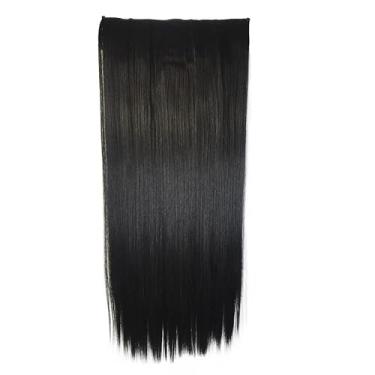 Imagem de Aplique Tic Tac de Cabelo Orgânico 70cm 150g – Textura Natural Similar ao Cabelo Humano (CASTANHO_ESCURO_LISO_#2)