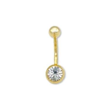 Imagem de Piercing de ouro 18k de umbigo Pedra - Elegancy Joias