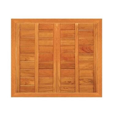 Imagem de Janela de Correr Horizontal Reta - Madeira Maciça - Angelim