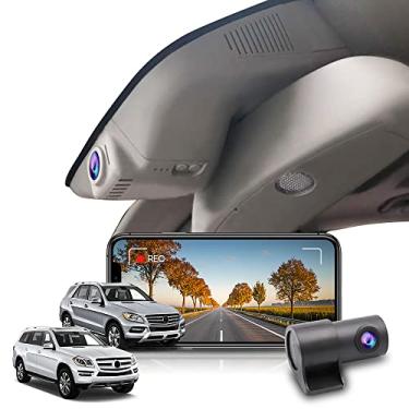 Imagem de Fitcamx Câmera frontal 4K + traseira 1080p para Benz GL 350 450 550 2013-2016 X166 e ML 250 350 400 550 2012-2015 W166 (HD2-6008), estilo OEM, gravação WiFi em loop duplo , G-Sensor, fácil para
