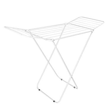 Imagem de Varal de Chão Butterfly, com Abas Dobráveis Retrátil, Cor Branco, Linha Log, Ordene.