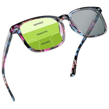 Imagem de YEIN Óculos De Sol Multifocais Progressivos Para Presbiopia, Cinza Fotocrômicos, Ampliação 0,00/+1,50 Mulheres