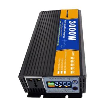 Imagem de HENGJINGTR Inversor de onda senoidal pura 3000W DC 12V/24V/48V/60V/72V, carregador, entrada CC, saída CA, 110V/220V, conversor de energia com display LCD para RV, caminhão,72V to 220V