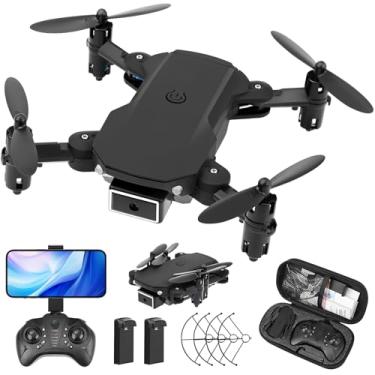 Imagem de Mini drone dobrável com câmera HD, retenção de altitude, retorno de uma tecla, FPV WiFi, modo Headless, controle de gestos, voo de caminho, vira 360° e luzes LED para crianças e iniciantes