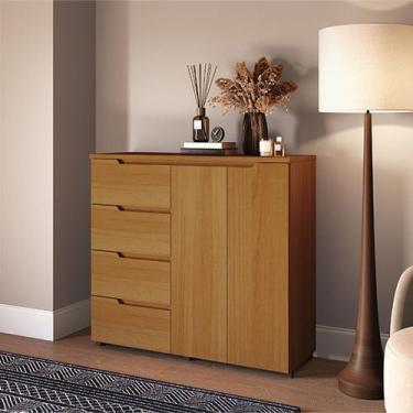 Imagem de Cômoda 4 Gavetas 2 Portas para Dormitório Línea - Casamia