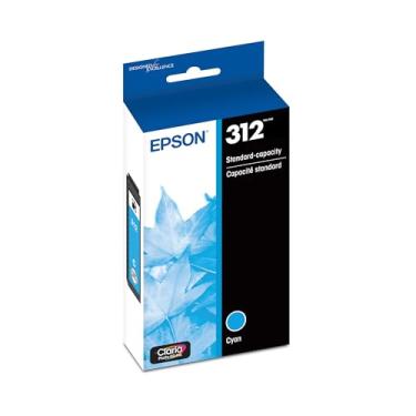 Imagem de EPSON Cartucho ciano de capacidade padrão de tinta T312 Claria Photo HD (T312220-S) para impressoras fotográficas Epson Expression selecionadas