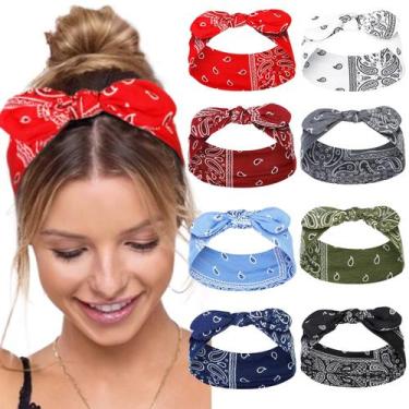 Imagem de Bandanas Tobeffect Paisley para mulheres e meninas x8