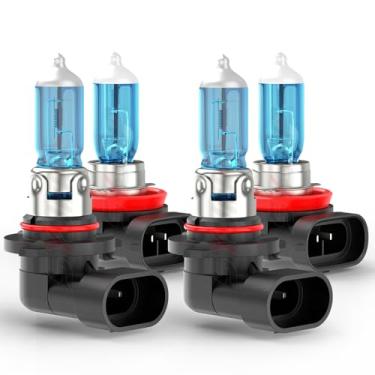 Imagem de Lâmpadas de farol de halogêneo atualizadas para Toyota Sienna 2011-2020, para Nissan Murano 2009-2014, 9005 H11 Luzes de halogêneo de feixe alto e baixo, branco 6000K, 300% de brilho, Plug n Play