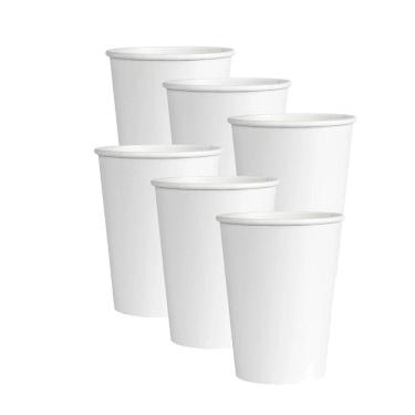 Imagem de Copo De Papel Biodegradável 200Ml Branco 50 Un Kit 6