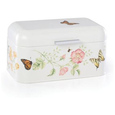 Imagem de Porta Pão em Metal, Lenox Butterfly Meadow, Branco