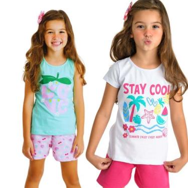 Imagem de Kit 2 Conjuntos de Menina Infantil Verão - Grilo Kids, 6, Sortidos