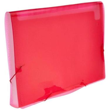 Imagem de Pasta Sanfonada Plastica A4 12 Divisoes Vermelha - Polibras