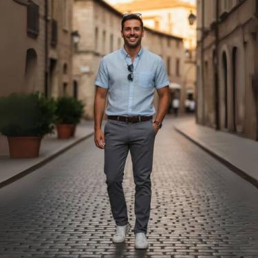 Imagem de Calça Sarja Masculina Calca Masculino Com Lycra Elastano Modelo Esport