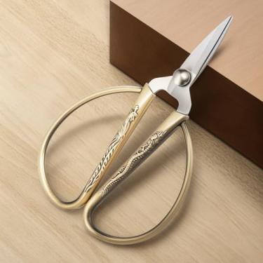 Imagem de Tesoura de bordado de aço inoxidável – super afiada, forte, multiuso para escritório, casa, escola, artesanato e decoração