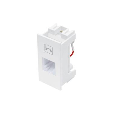 Imagem de Módulo Tomada Para Telefone Fame Habitat-elegance Rj11 4 Vias Branco