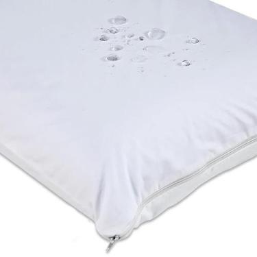 Imagem de Capa De Travesseiro Impermeável Com Zíper Anti Ácaro 100% Poliéster 50