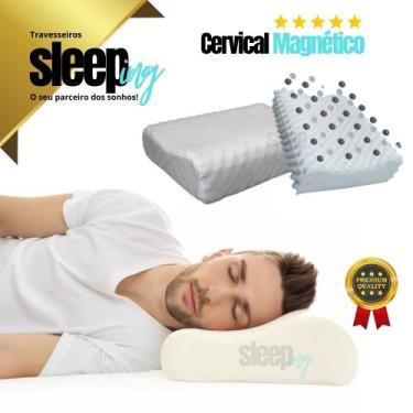 Imagem de 2 Travesseiro Cervical Pillow Magnetico Ortopedico Original - SHOX