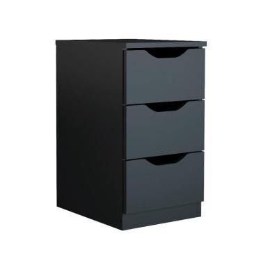 Imagem de Gaveteiro Workspace 3 Gavetas Preto