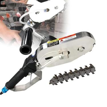 Imagem de HYUIO Removedor de resíduos de caixa de papelão pneumático industrial, removedor de borda de papel, ferramenta de corte de descarga de papelão ondulado 2500 RPM (6 mm)