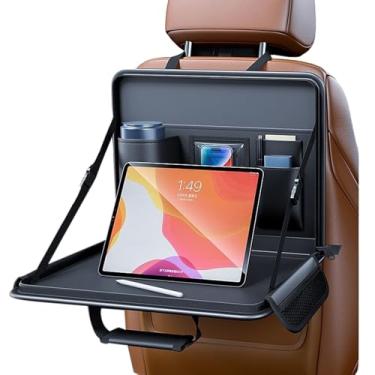 Imagem de Mesa de volante de carro – Bandeja de volante para alimentos, mesa dobrável traseira do motorista, organizador interno do veículo para trabalhar, comer lanches, assistir a vídeos