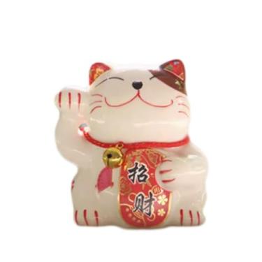 Imagem de ZABEES Cofrinho de cerâmica criativo gato da sorte pote de poupança personalizado presente decoração de casa ornamento práticos presentes para aniversário, Páscoa