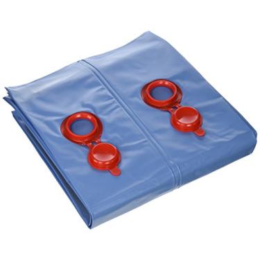 Imagem de Robelle Pacote com 12 pesos de cobertura de piscina de câmara dupla azul resistente de 2,4 m, vinil de 0,33 mm de espessura, sacos de água para piscina, tubos de água