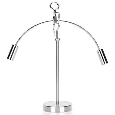 Imagem de Yunir Brinquedo de Equilíbrio, Divertido, Física, Ciências, Brinquedo Educacional, Decoração de Mesa Descompressiva para Crianças, Aço Inoxidável Resistente (010 Modelo cilíndrico de uma mão Ironman)