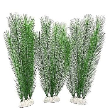 Imagem de 3PCS Plantas Artificiais de Aquário Ornamentos Plástico Folhagem Realista Decoração DIY para Paisagem Tanque Peixes Menos Manutenção Natural