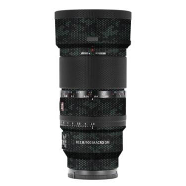 Imagem de 100 2.8 Câmera Macro Lens Skin Vinil Wrap Película Adesiva para Sony FE 100 mm F2.8 Macro GM OSS Protector Decalques Acessórios FE 2.8/100 (Mamba Green, para Sony FE 100 mm F2.8 Macro GM OSS)