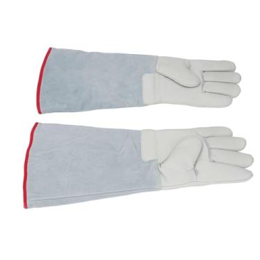 Imagem de Hyuduo Luvas Criogênicas LN2 Luvas Protetidas Luvas Anticongelantes Resistentes Ao Frio Extremo Com Couro e Superfície de 3 Camadas para Manuseio de Gelo Seco de Nitrogênio Líquido