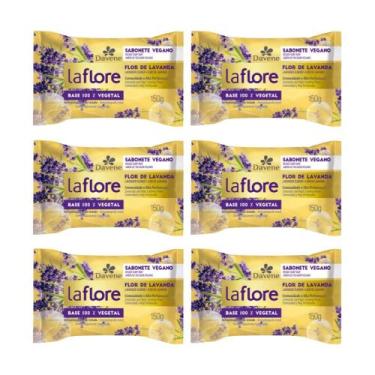 Imagem de Combo 6 Un - Sabonete em Barra Vegetal La Flore Lavanda 150g - Davene