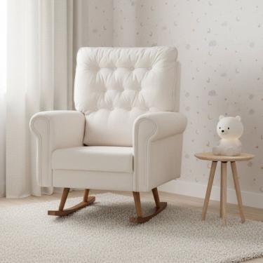 Imagem de Poltrona de Amamentação Balanço Nina Off White