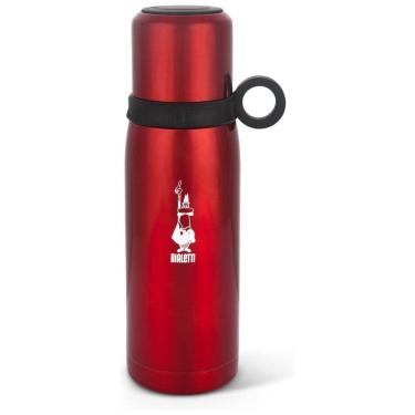 Imagem de Garrafa Térmica 500 mL com Isolamento a Vácuo, Fria 24H e Quente 12H, Bialetti, Vermelha