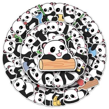 Imagem de 50 peças de vinil à prova d'água fofos adesivos tema panda brincalhão, garrafa de água e decoração de sala de aula, prêmios de professores e itens essenciais para sala de aula